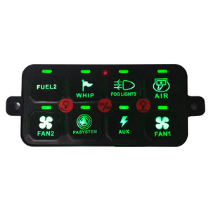 On-Off 12V24V 8 Gang Switch Panel with control box LED Car Switch Panel Circuit Control