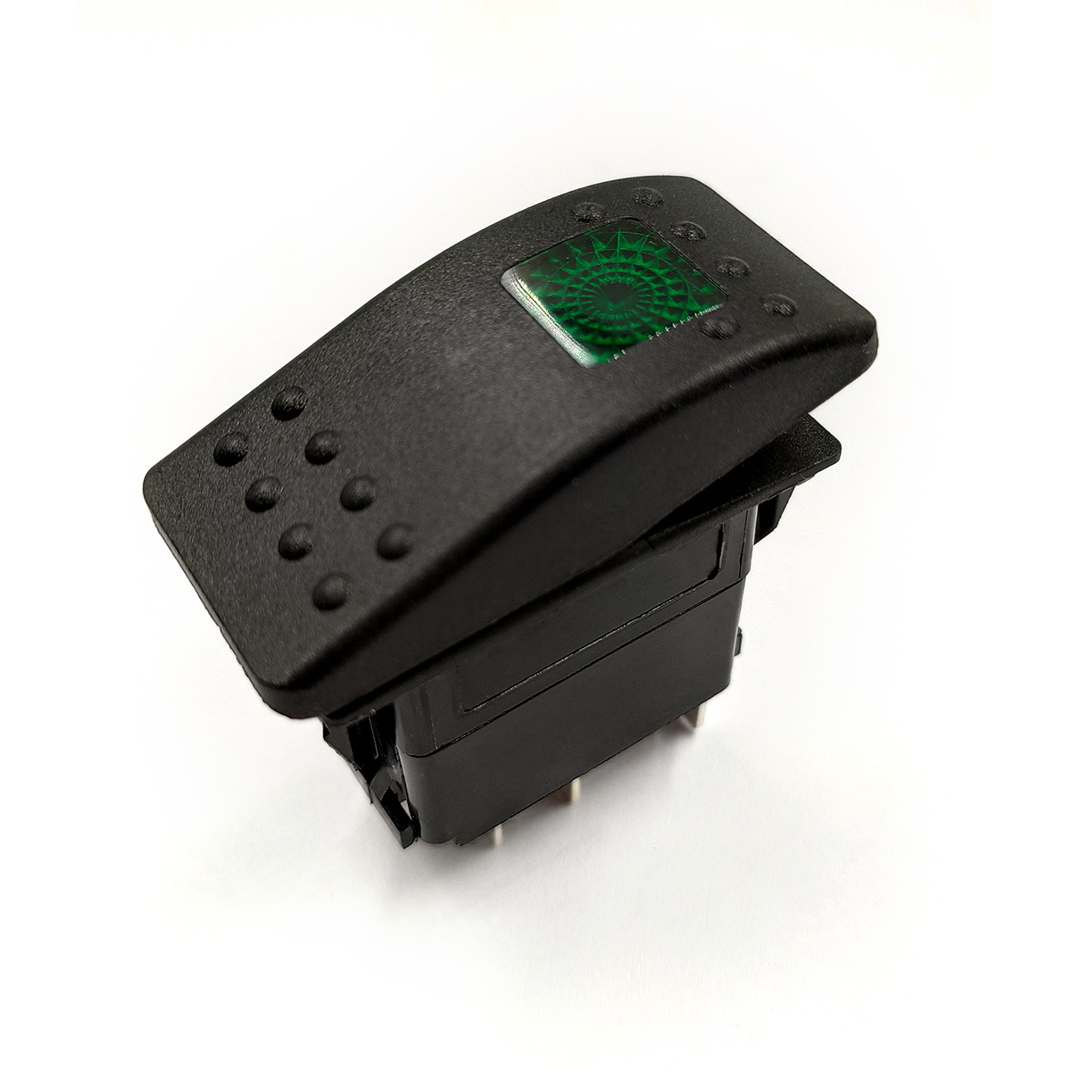 Hot popular high quality customized 8 Pin green LED light rocker switches supplier in China