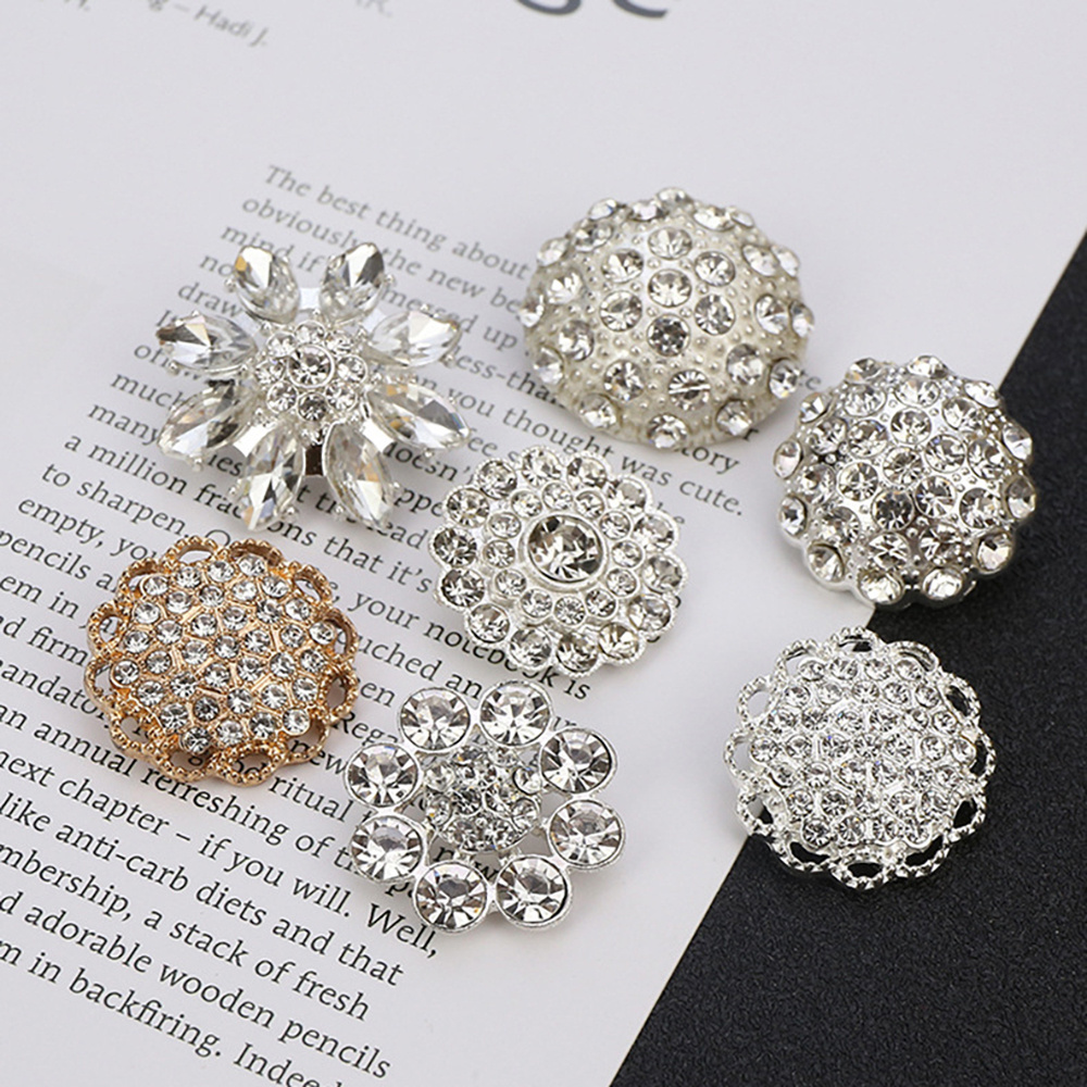 NIUNIU factory oem best quality custom coat buttons small fragrance crystal sewing button