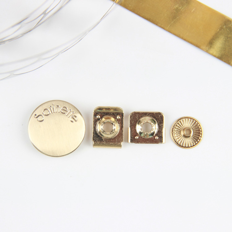 NIUNIU OEM Wholesale Custom Brass Metal Trouser Hook And Eye Snap Buttons For Garment