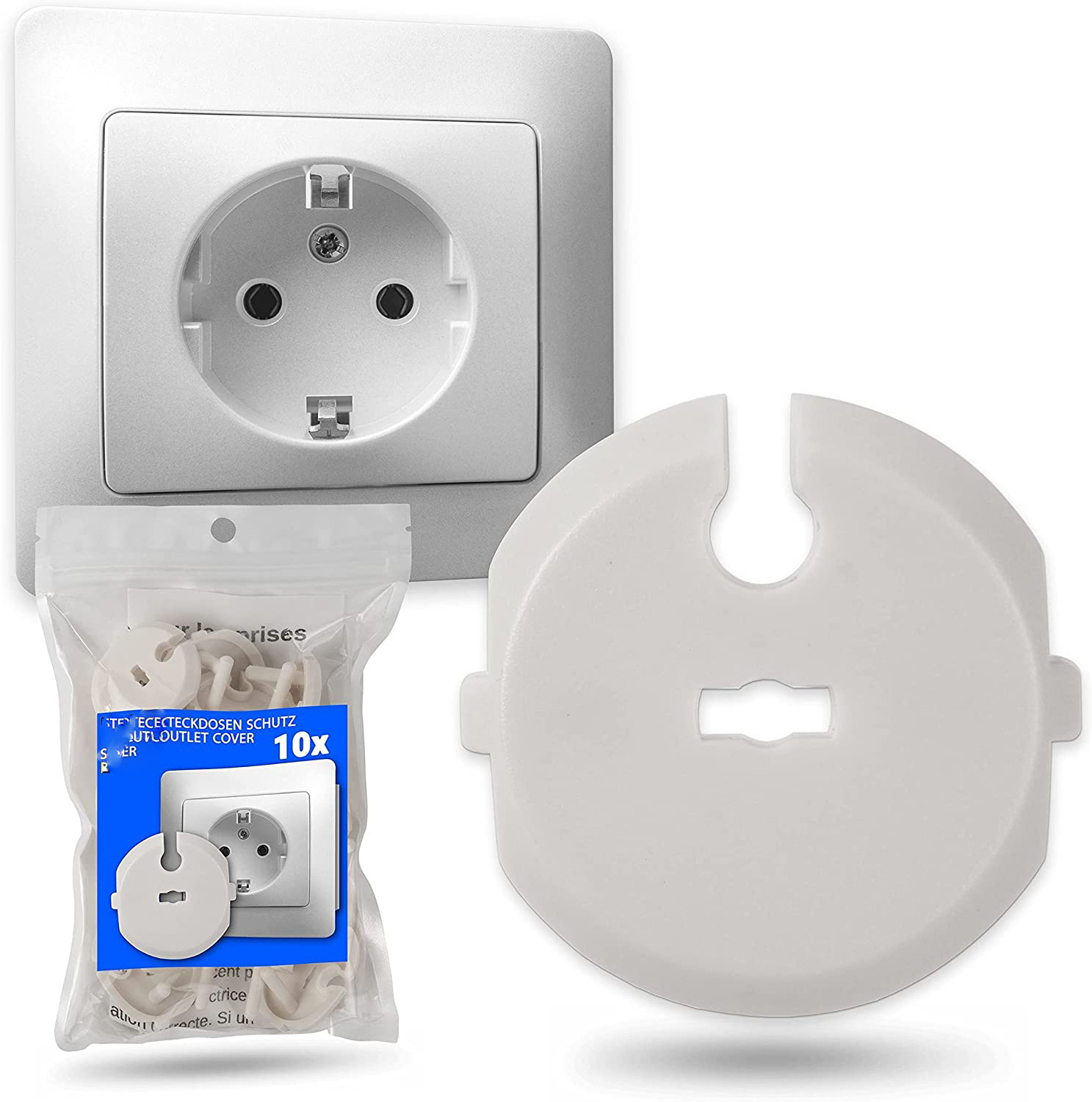 Baby socket Outlet Cover Box for Child Protector  with swivel plates Europe Russia Standard Electrical Socket Covers