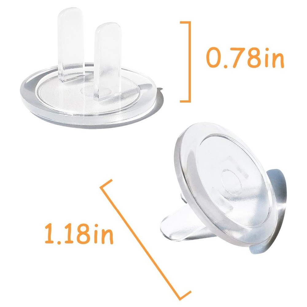 2-Prong Outlet Plug Covers Clear Child Proof Electrical Protector Safety covers Baby Proofing Socket Protector Kid Power Outlet