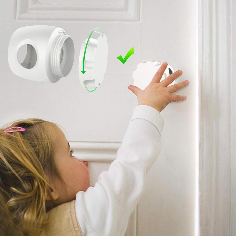 4 pack Door Knob Safety Cover, Baby lock, Baby Safety Door knob Cover .