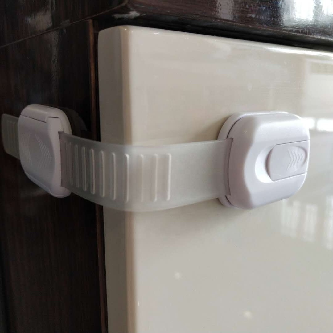 OEM Child Safety Cupboard Door Strap Locks,Baby Proof Your Cabinets with No Trapped Fingers, Extra Easy Installation