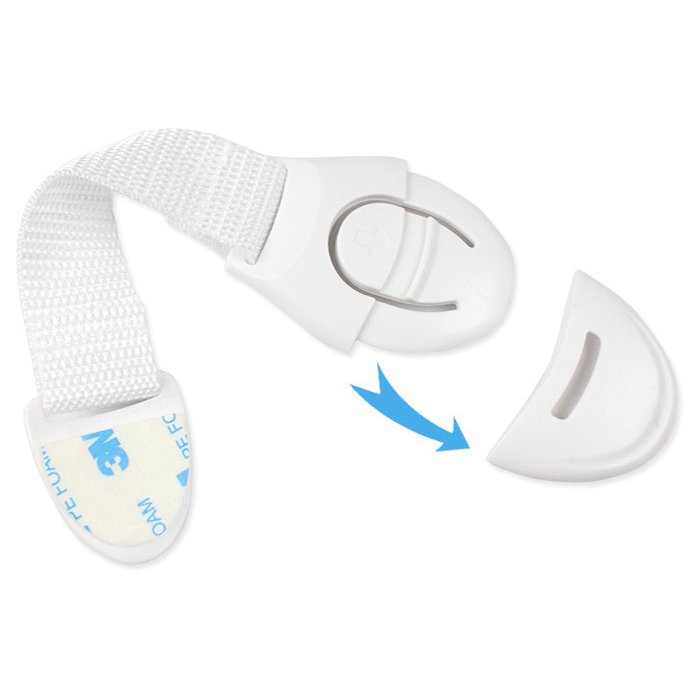 Ebay hottest child safety strap  locks  white ABS proof  lock for  cabinet cupboard drawer fridge pets door