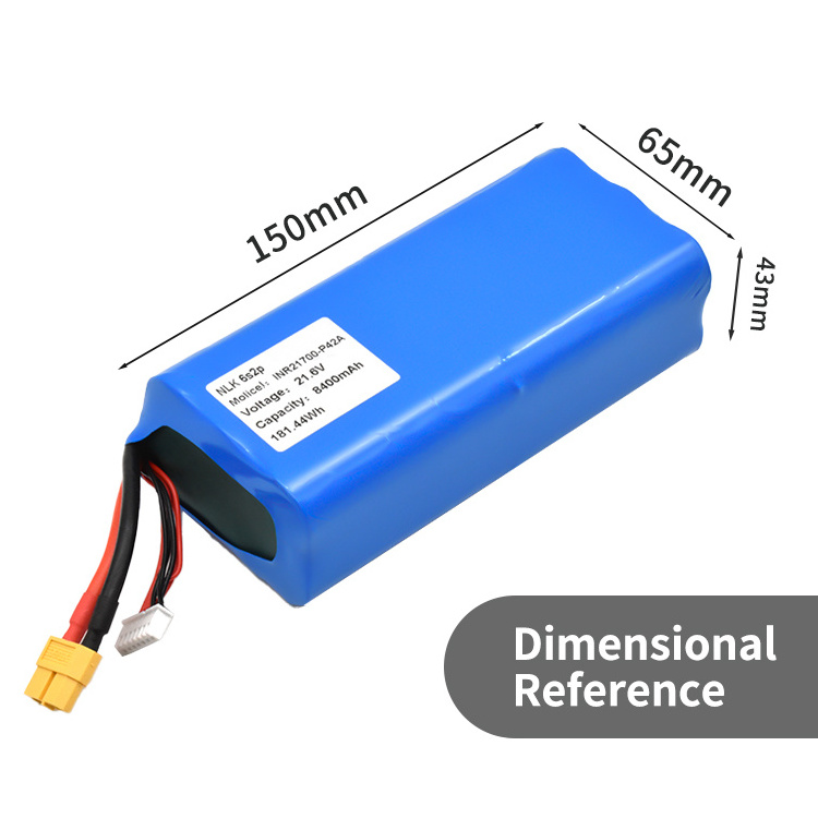 Custom 22.2V 21.6V  9600Mah 10Ah 6S1P 6S2P 6S3P Lithium Ion Battery Packs P42A P45B Molicel For Drone Power Tools Vehicles