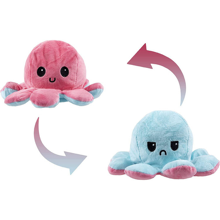 Hot Sale Custom Cute Reversable Octupus Stuffed Animals Plush Toy for Gifts