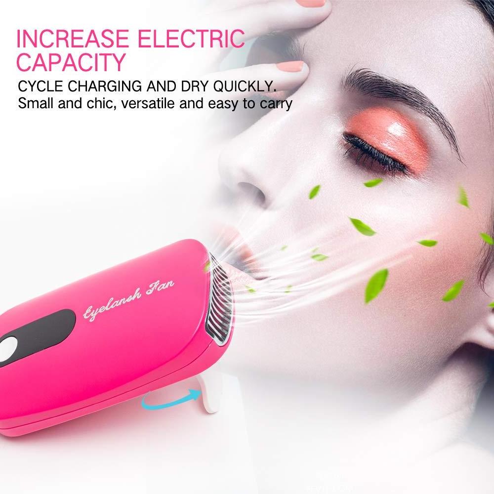 Bladeless Cooling Rechargeable Handheld Mini Fan Lash Dryer Eyelash Fan for Eyelash Extension