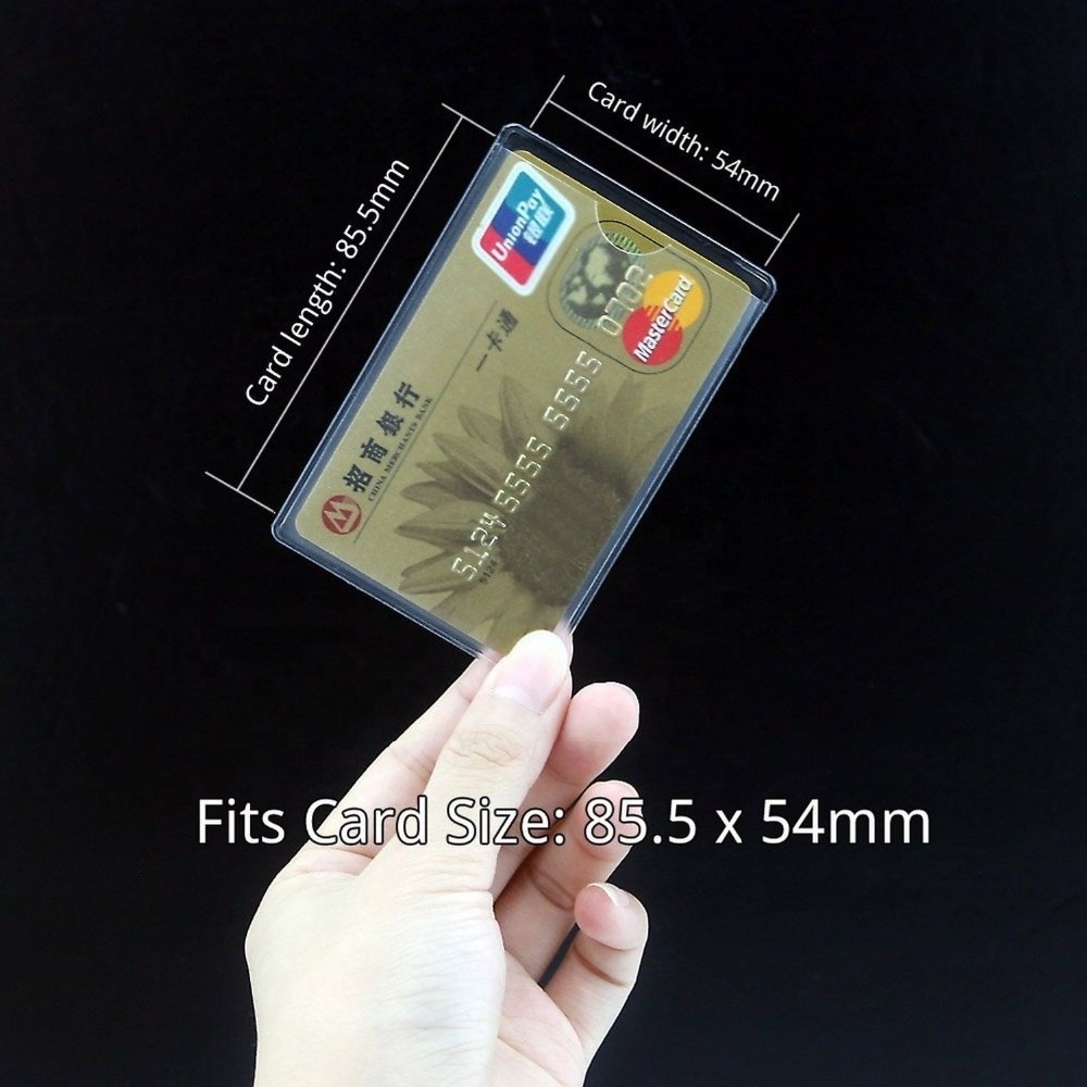 Smart Transparent Plastic ID Credit Card Holder Protector Sleeve