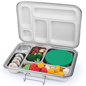 Oumego silicone lid bento box for kids stainless steel leak proof adults bpa free bento lunch box