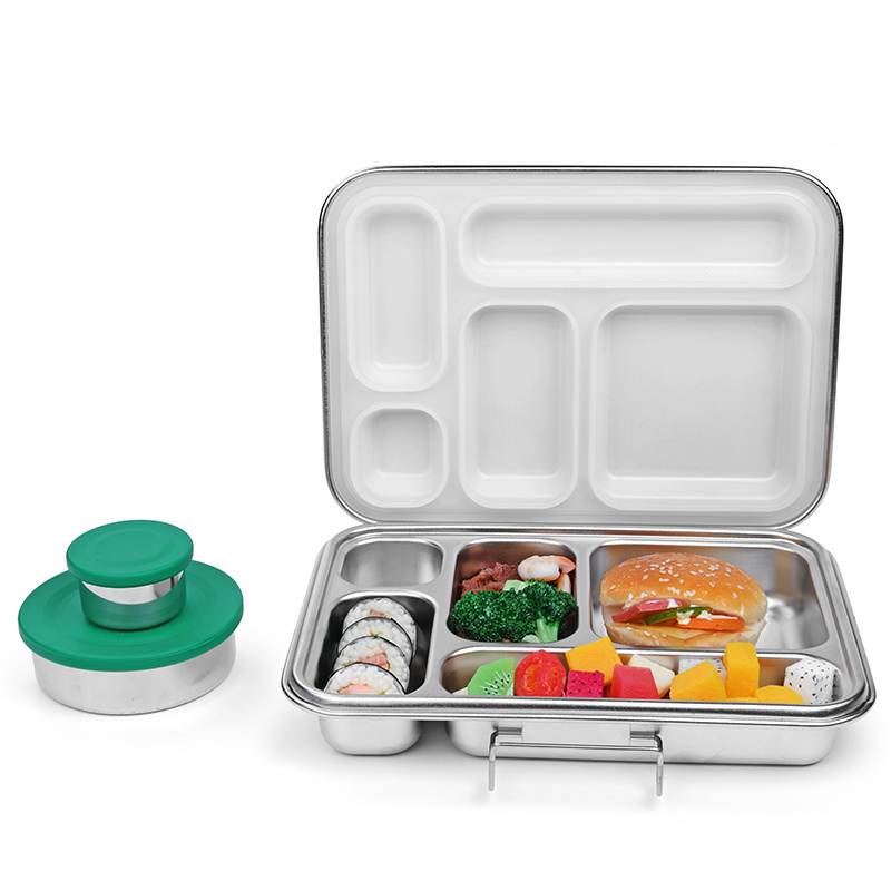 Oumego silicone lid bento box for kids stainless steel leak proof adults bpa free bento lunch box