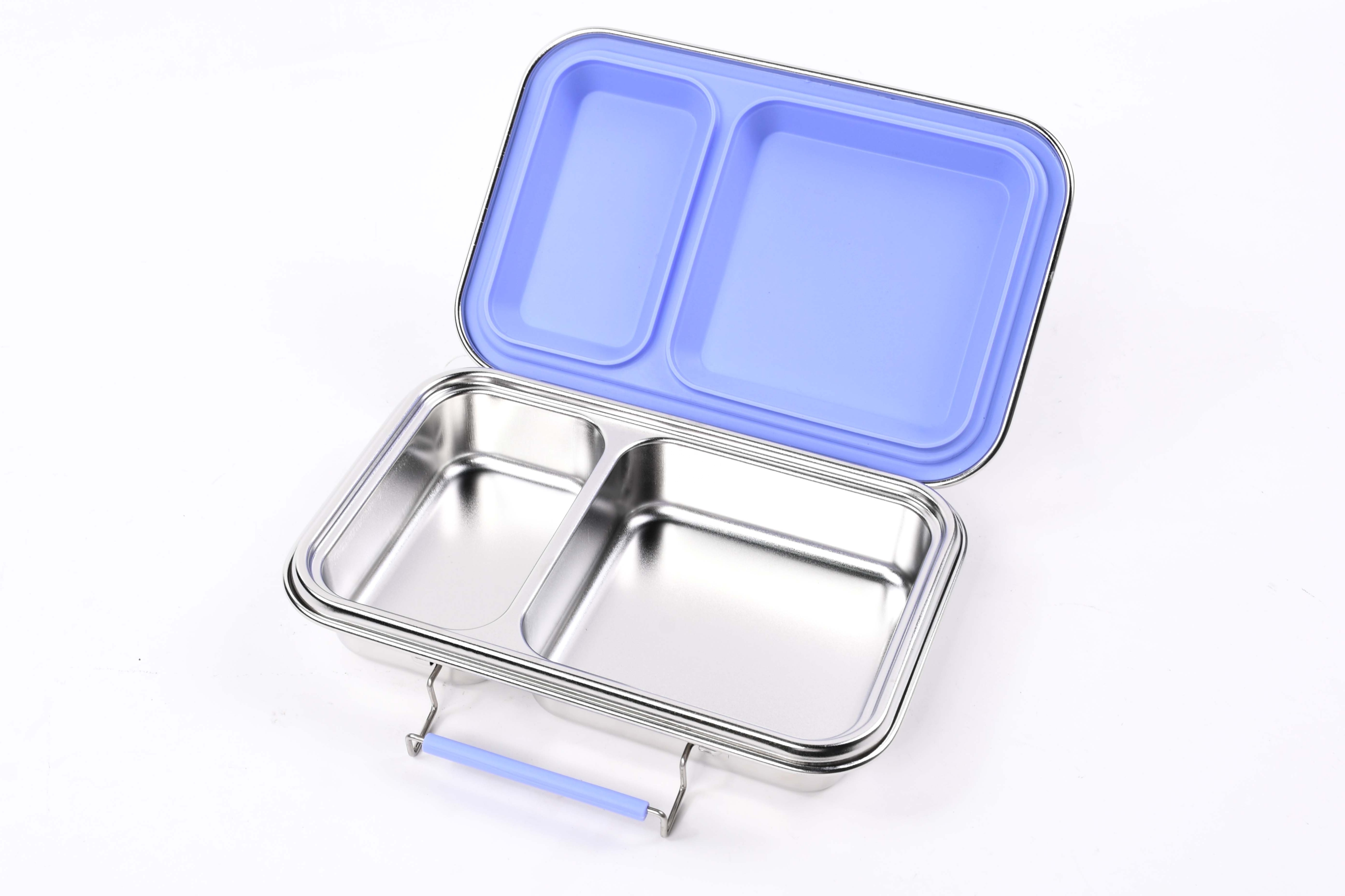 Aohea two-compartment customizable stainless steel lunchbox 304 sealed leak-proof stainless steel lunchbox