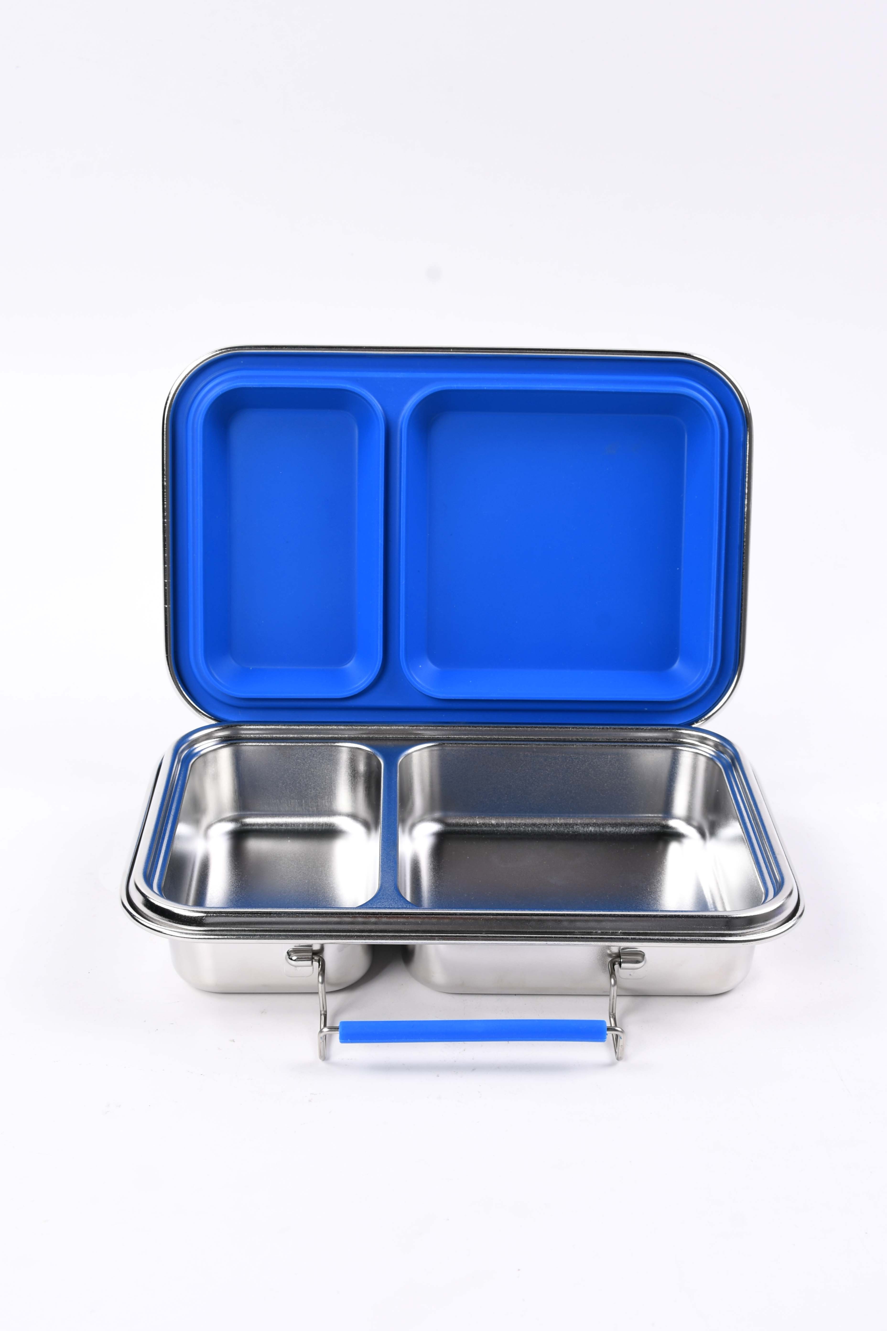 Aohea two-compartment customizable stainless steel lunchbox 304 sealed leak-proof stainless steel lunchbox