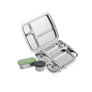 Aohea SUS 304 Rectangular Stainless Steel Bento Lunch Box for Kids Food Container