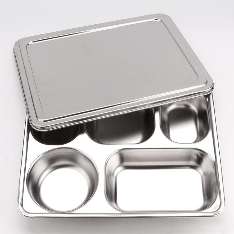 Aohea SUS 304 Rectangular Stainless Steel Bento Lunch Box for Kids Food Container