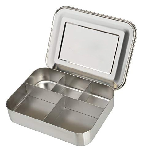 Aohea SUS 304 Rectangular Stainless Steel Bento Lunch Box for Kids Food Container