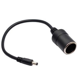 12/24V Cigarette Lighter Power Supply Cable DC 5.5mm x 2.1mm Male to Female Cigarette Lighter Plug Adapter