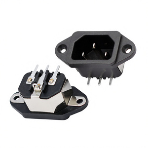 IEC320 power socket 30V 10A 15A inlet right angle 3pin screw AC socket receptacle with SPTE