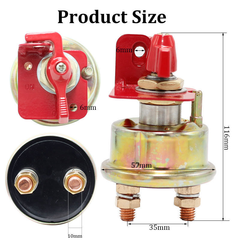 DC 12V 24V ON-OFF Battery Isolator switch Universal Heavy Duty Battery Disconnect Switch Isolator Switch for Car Truck