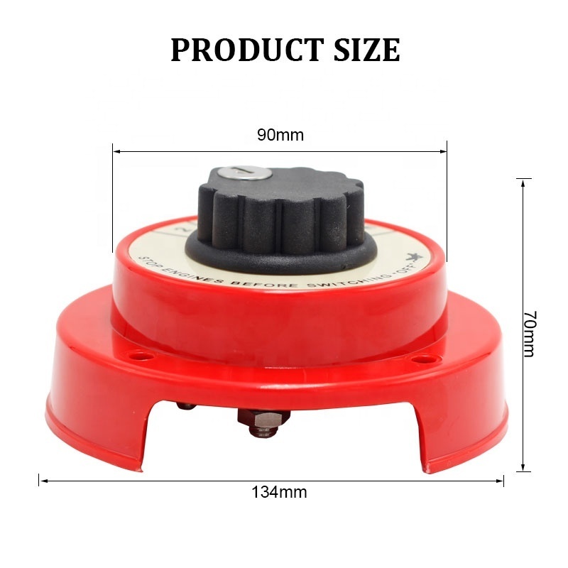 4 Way DC 32V 2 All 1 OFF Selector Dual Battery Switch with Lock for Car Boat RV Motor Replacement