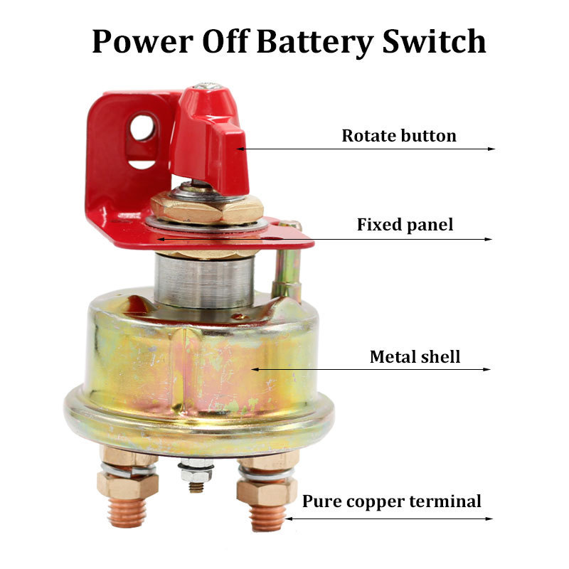 DC 12V 24V ON-OFF Battery Isolator switch Universal Heavy Duty Battery Disconnect Switch Isolator Switch for Car Truck