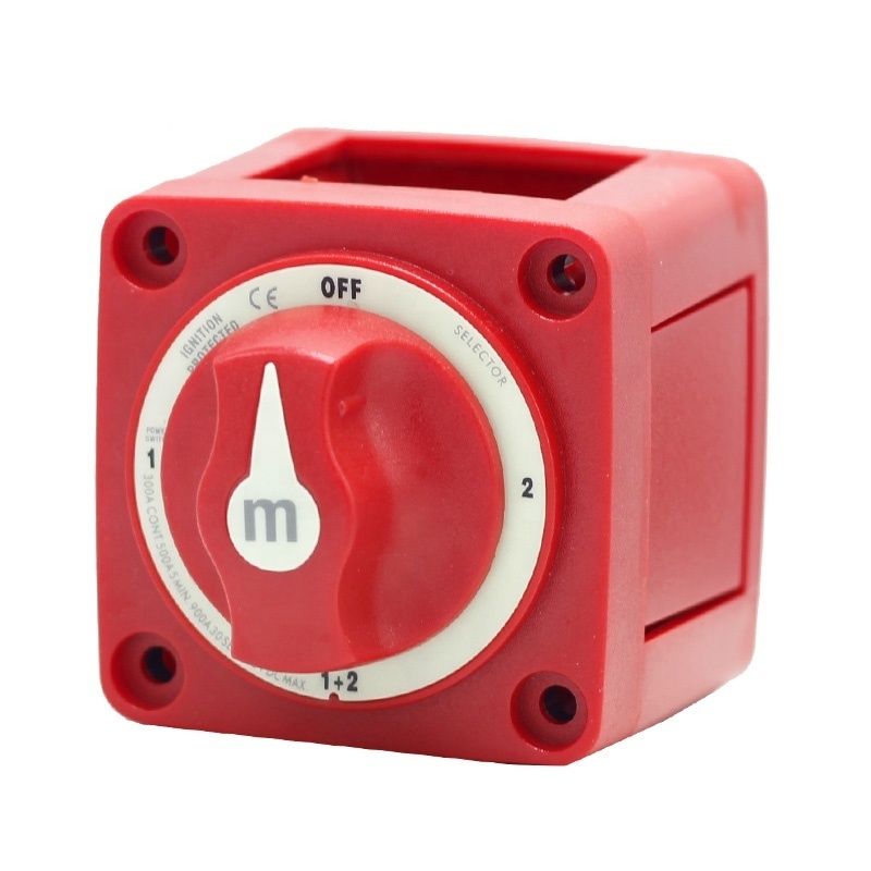 4 Position 32V 300 Amp M-Series Waterproof Ignition Protected Marine Boat Dual Battery Isolator Mini Selector Switches