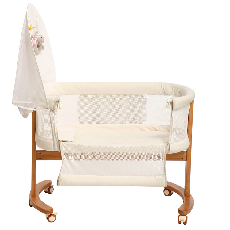 New Arrival Wholesale New Design Fence Mosquito Cradle Baby Playpens Crib Bed Natural Modern 1 Week Wicker Crib