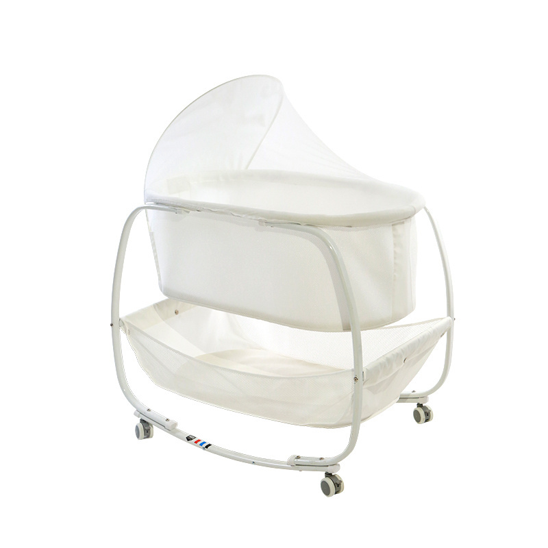 Frame Bassinet Promotional Price Portable Metal for New Born Baby Chinese Electric Automatic Rocking Baby Swing Bed Cribs Su