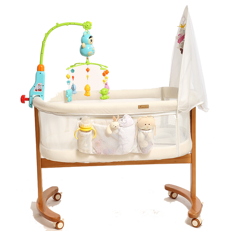 New Arrival Wholesale New Design Fence Mosquito Cradle Baby Playpens Crib Bed Natural Modern 1 Week Wicker Crib