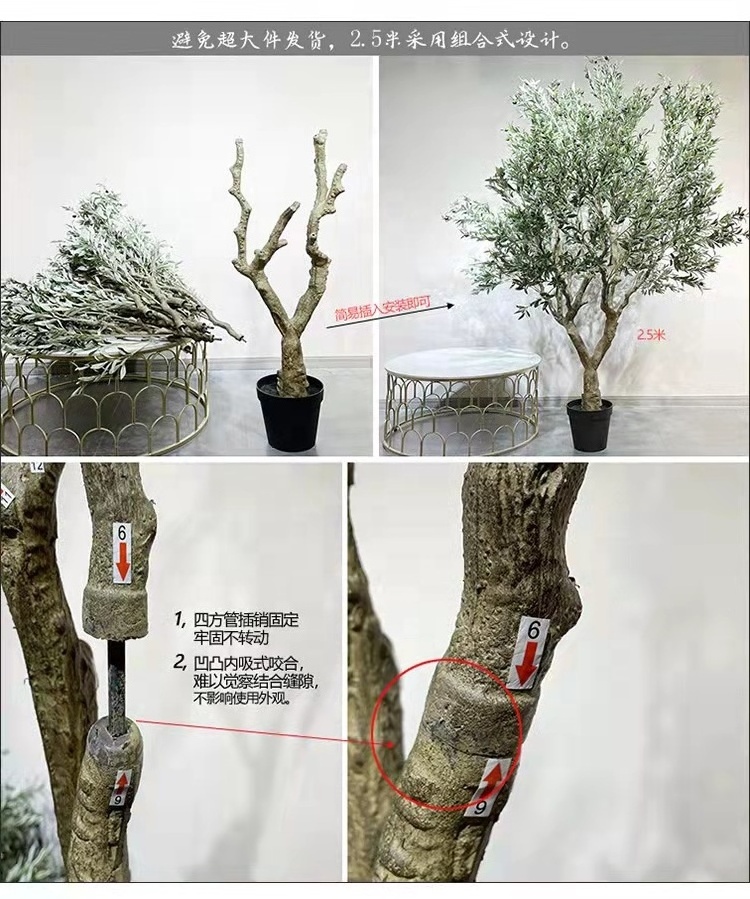 Wholesale Artificial olive Bonsai Plants Artificial Fruit Tree for Decor Star Quantity Airport Wedding