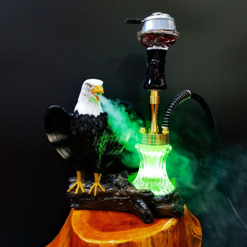 31CM Resin Shesha Hookah Set Eagle Shisha Hookah Smoking Hookah Set With Led Light Narguile