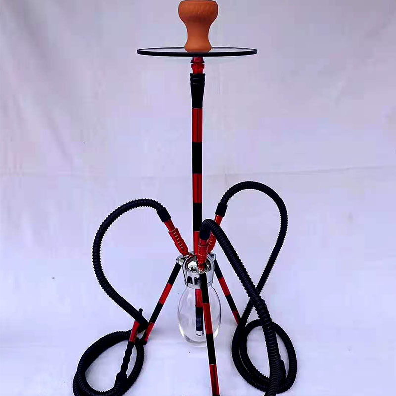 Hot Sale Shisha Set Aluminum Alloy Shisha Hookah 3 Hoses Tripod Large Hookah Sheesha Set for Bar