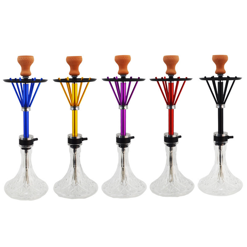 Top sale Cheap Arabian Hookah Set Single Tube Bar Ktv Glass Hookah Chicha Luxury Hookah Shisha Set