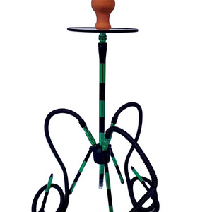 Hot Sale Shisha Set Aluminum Alloy Shisha Hookah 3 Hoses Tripod Large Hookah Sheesha Set for Bar