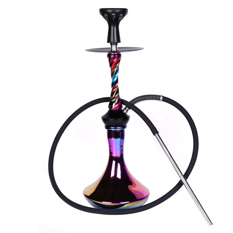 Factory Rainbow Color Big Shiaha Hookah Araba Nargile Gradient Color Aluminum Alloy Shisha Hookah