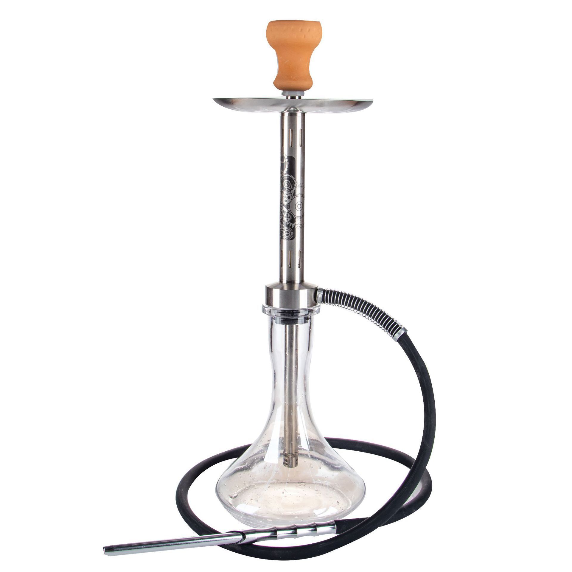 Top Sale Premium Silver 64cm Hookah Shisha Set Stainless Steel 304 Shisha Narguile Smoking Set Luxury Hookah