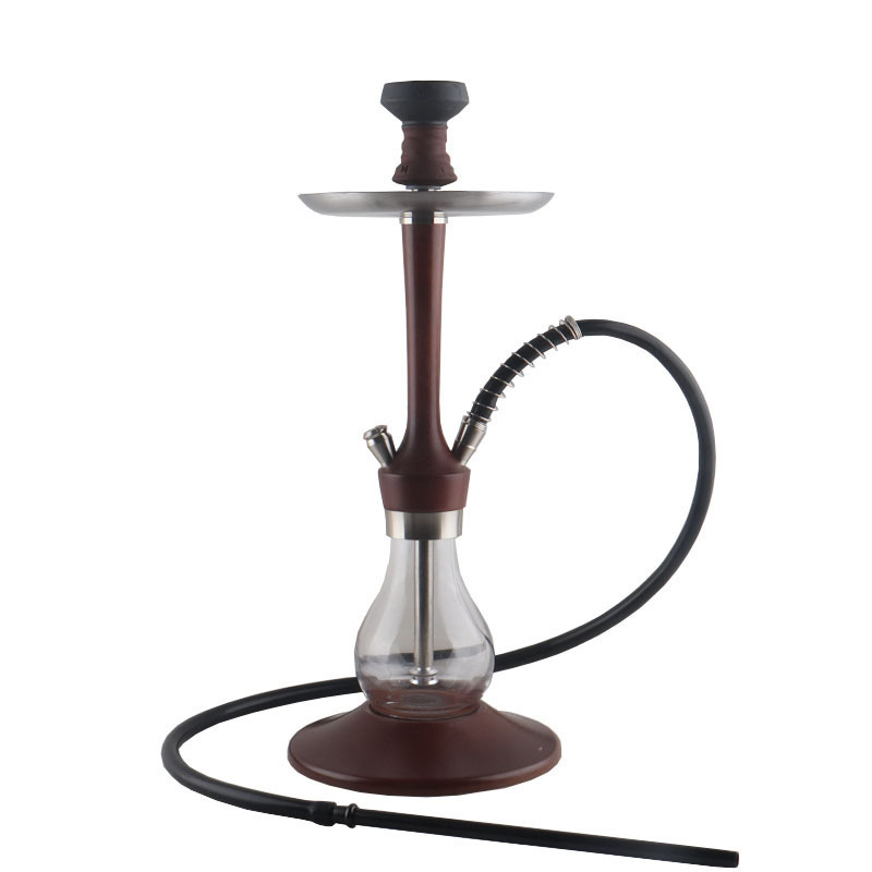 Factory Hookah In Stock New Design Glass Hookah Sheesha Wooden Shisha With Wood Pallet Complete Hookah Set With Smoking Pipe