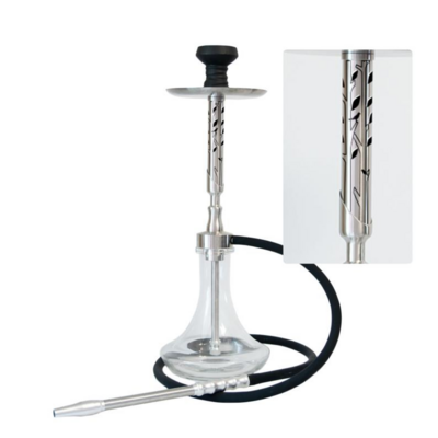 Top Sale Premium Silver 64cm Hookah Shisha Set Stainless Steel 304 Shisha Narguile Smoking Set Luxury Hookah