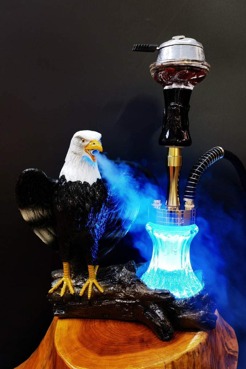 31CM Resin Shesha Hookah Set Eagle Shisha Hookah Smoking Hookah Set With Led Light Narguile