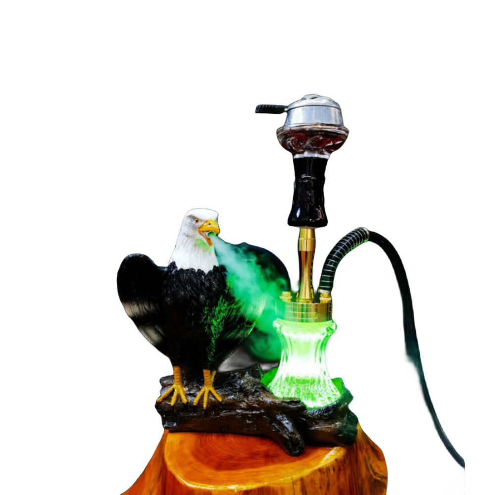 31CM Resin Shesha Hookah Set Eagle Shisha Hookah Smoking Hookah Set With Led Light Narguile