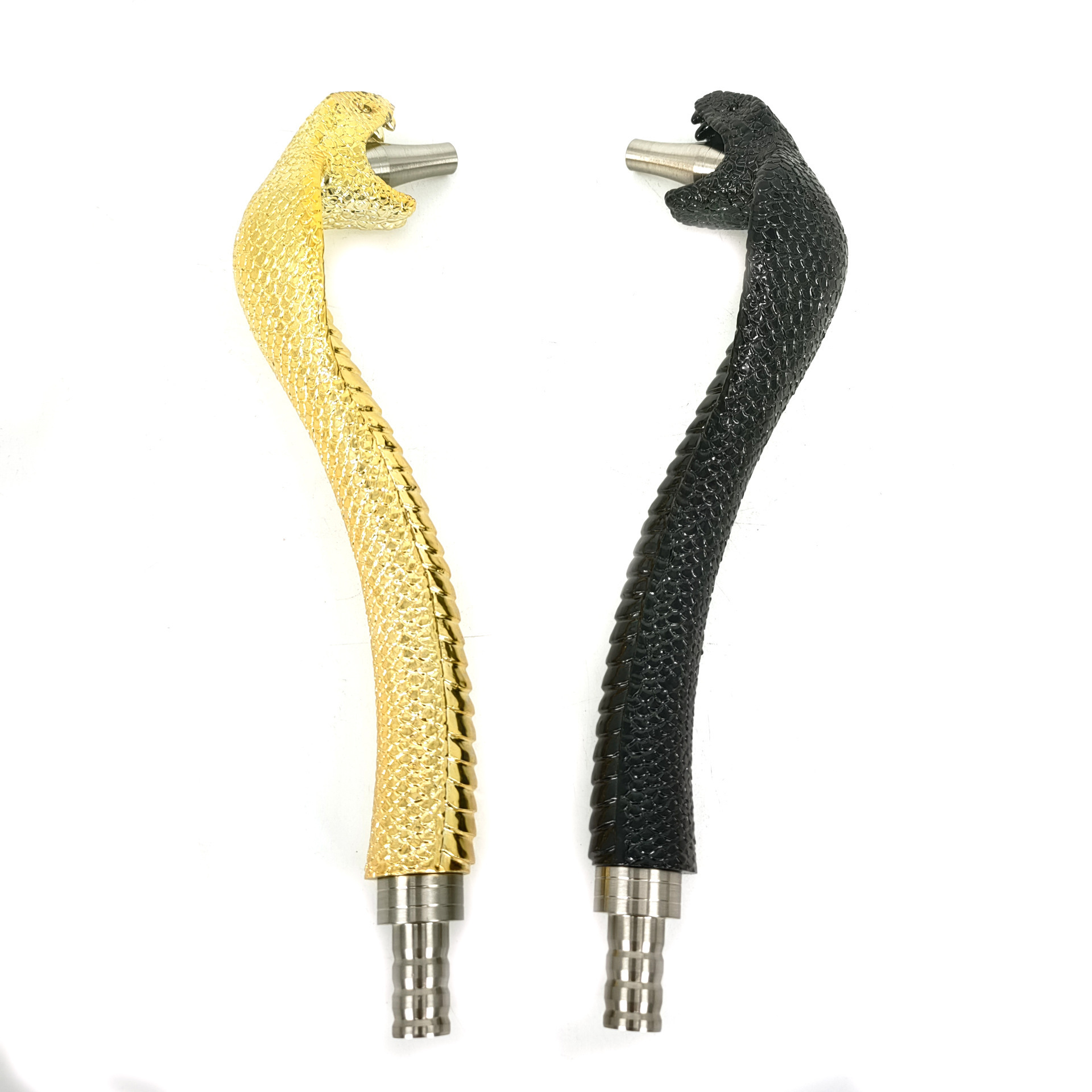 Unique Design Gold Snake Hookah Handle With Sponge Suit Any Silicone Hose Narguile Sheesha Chicha