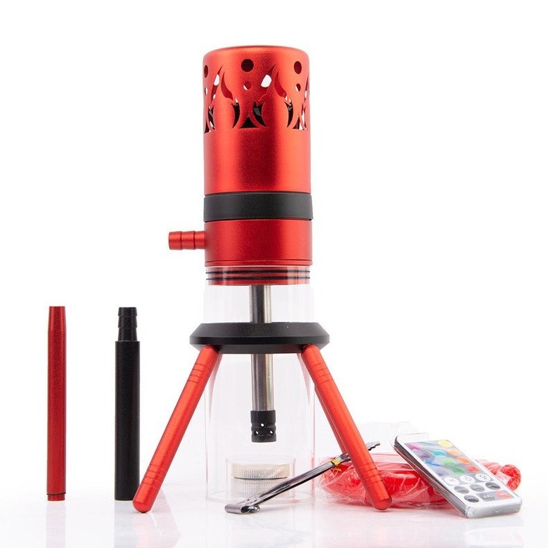 Unique Design Pink Hookah ShiSha Sets Tripod Wholesale Hookah Led Lighting Round Portable Hookah ShiSha