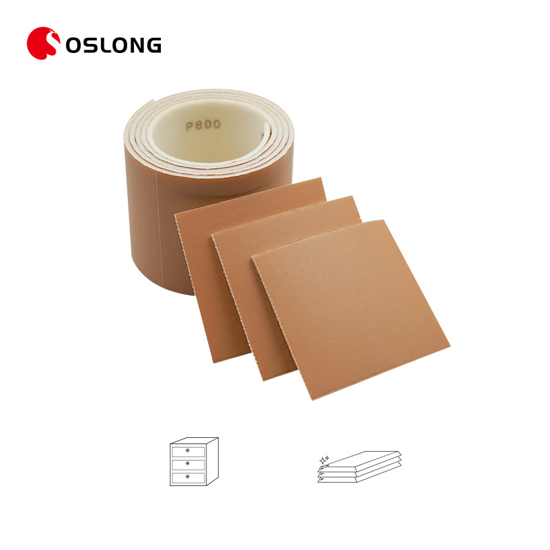 Aluminum Oxide Pre-cut Flexible Abrasive Sponge Roll Polishing  Wood Furniture And Metal Sponge Sanding Rolls