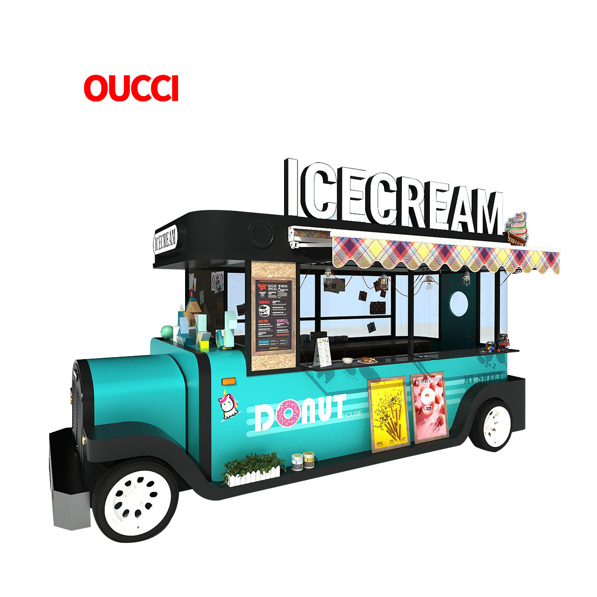 Mobile equipo de cocina para snack machines food truck body winery food shop cartoon food truck