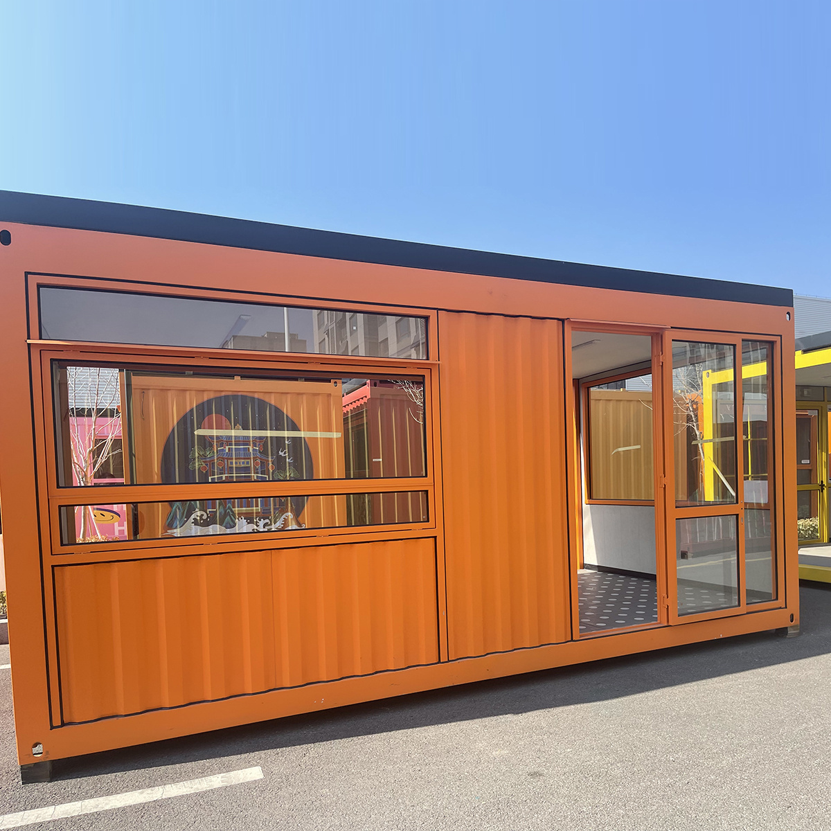 full converted mobile ice cream container coffee shop design fit out container for shop rooms