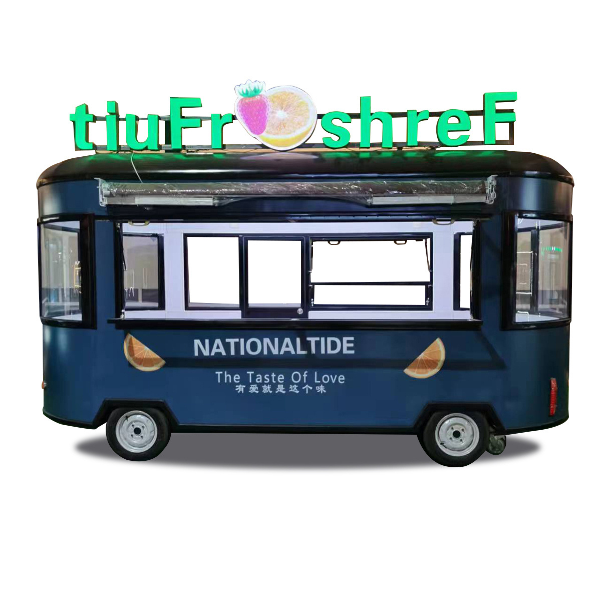 OUCCI Classic Street Coffee Milk Ice Cream Tea Juice Drinks Trailer Cart Vending Mobile Kiosk mobile street food cart