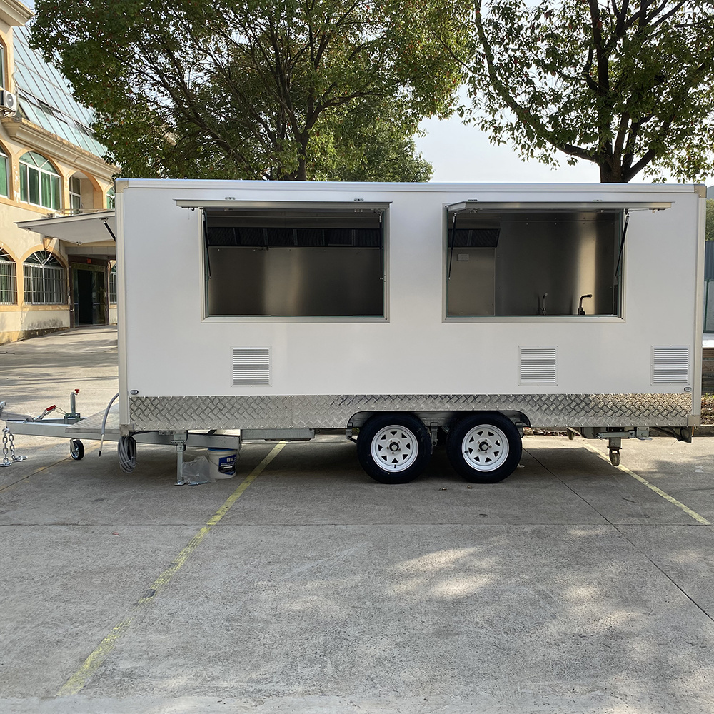 Cheap New Mini Small Used Concession BBQ Electric Pizza Kitchen Fully Equipped Mobile Fast Food Trailer Truck With Full Kitchen