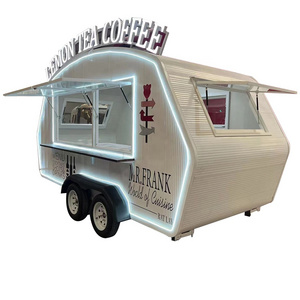 New White Cafe Window Food Trailer Cart 8Ft 13Ft 16Ft for Restaurant and Home Use for Bakery and Fast Food Truck