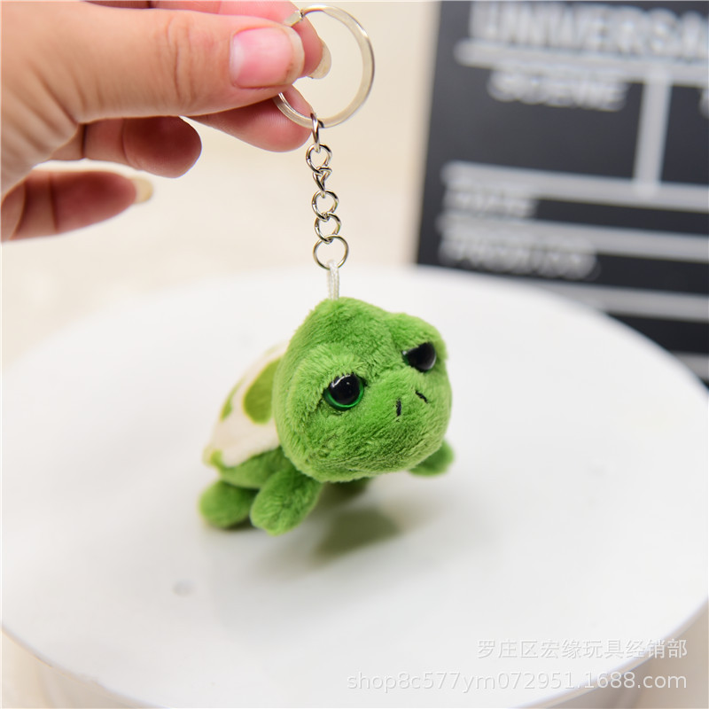 Wholesale Soft Fur Cute Stuffed Animal Charm Keyring Mini Turtle Plush Keychain Stuffed Toy