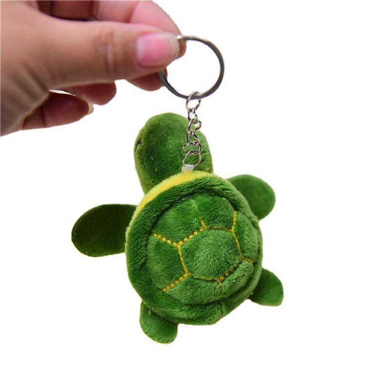 Wholesale Soft Fur Cute Stuffed Animal Charm Keyring Mini Turtle Plush Keychain Stuffed Toy